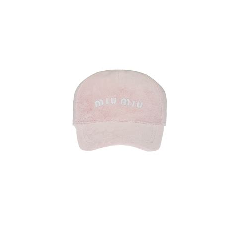 miu miu cap pink|Terry baseball cap Petal pink .